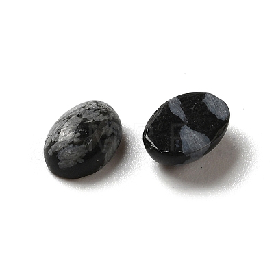 Natural Snowflake Obsidian Cabochons G-F605E-16B-1