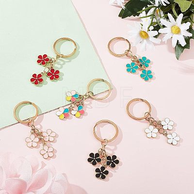 Olycraft 2 Sets Alloy Enamel Keychain KEYC-OC0001-28-1