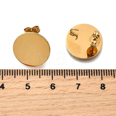 Ion Plating(IP) 304 Stainless Steel Stud Earring Findings STAS-D371-02G-03-1