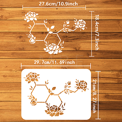 Plastic Drawing Painting Stencils Templates DIY-WH0396-0040-1