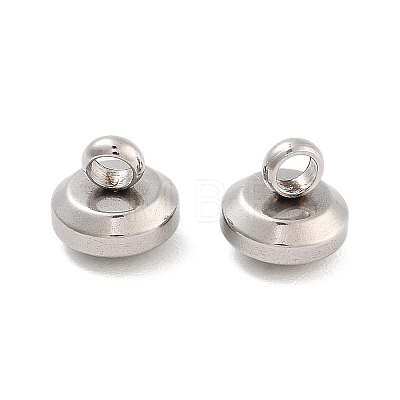 Non-Tarnish 202 Stainless Steel Charms Flat Round Charm STAS-B072-07P-01-1