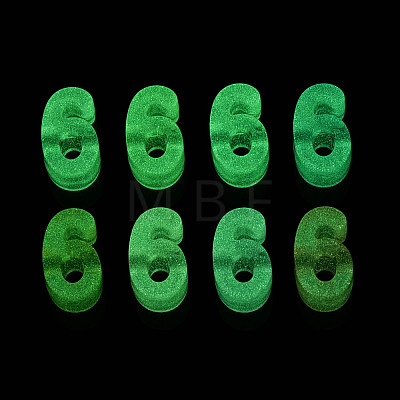 Luminous Frosted Transparent Acrylic Beads TACR-T029-21G-1