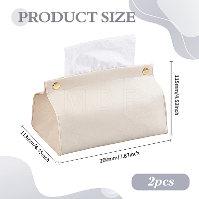 PU Leather Tissue Box AJEW-WH0816-558A-1