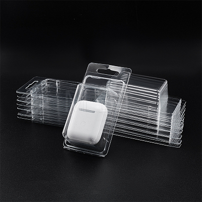 Transparent Plastic Clamshell Packaging Boxes CON-WH0088-50-1