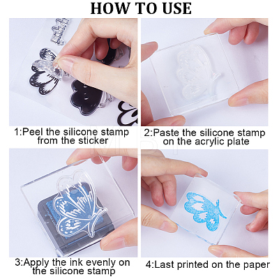 Clear Silicone Stamps DIY-WH0504-56B-1