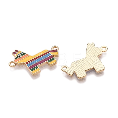 Rack Plating Alloy Enamel Colorful Mexican Donkey Connector Charms ENAM-N056-350G-1