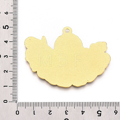 Rack Plating Alloy Enamel Big Pendants ENAM-N056-395C-G-1