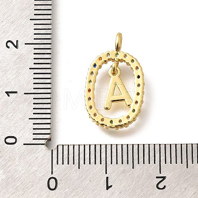 Brass Micro Pave Cubic Zirconia Pendants ZIRC-P123-01G-A02-1