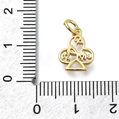 Brass Micro Pave Cubic Zirconia Pendants KK-K400-46G-1