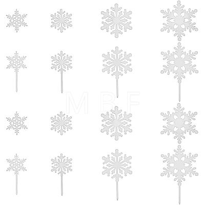 SUPERFINDINGS 8 Sets 2 Style Acrylic Mirror Cake Toppers DIY-FH0004-90B-1