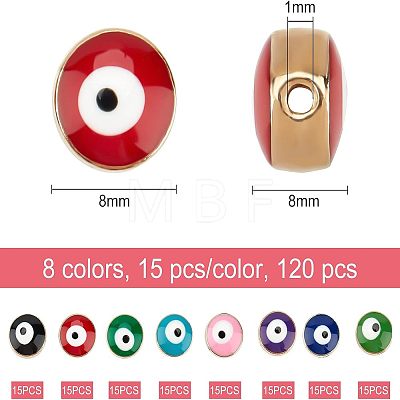  Alloy Enamel European Beads ENAM-NB0001-36-1