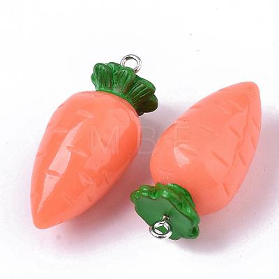 Carrot Resin Pendants X-RB715Y-1