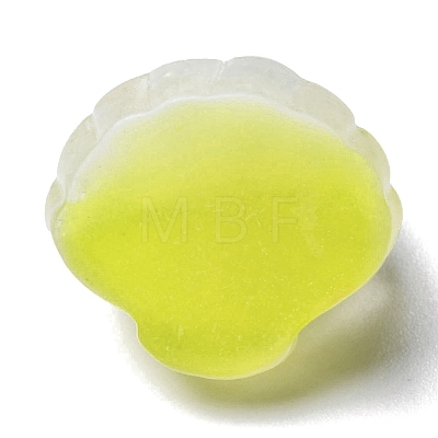 Gradient Color Translucent Resin Glitter Shell Cabochons RESI-R437-01D-1