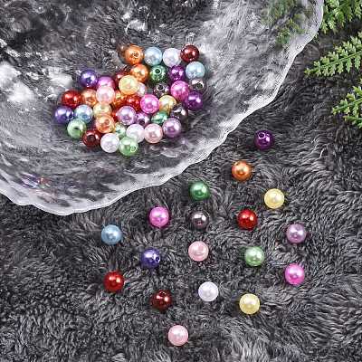 600Pcs 15 Colors Imitation Pearl Acrylic Beads OACR-SZ0001-17-1
