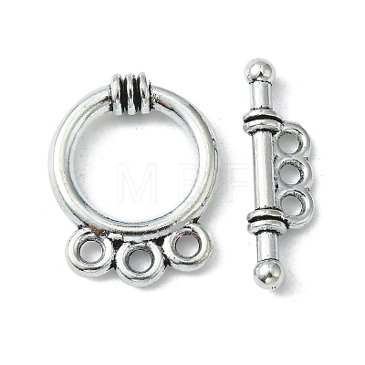 Tibetan Style Alloy Toggle Clasps LF10795Y-NF-1