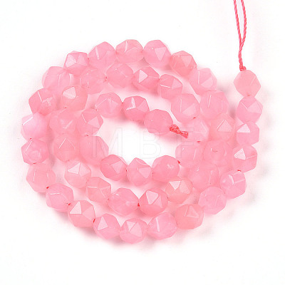 Dyed Natural White Jade Beads Strands G-T139-8mm-46U-1