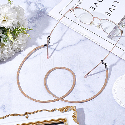 Leather Eyeglass Necklace Strap AJEW-CL0005-06C-1
