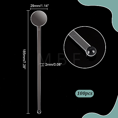100Pcs Plastic Drink Stirring Rod AJEW-GA0006-63-1