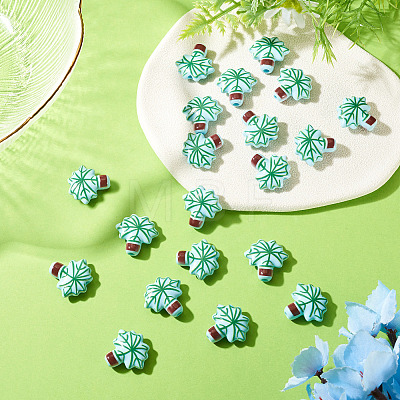 20Pcs Printed Opaque Acrylic Beads OACR-TA0004-73B-1