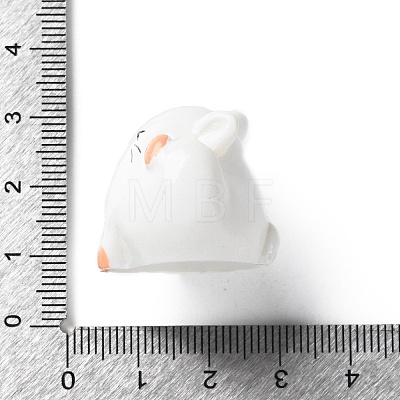 Resin Hamster Display Decoration AJEW-S037-06-03-1