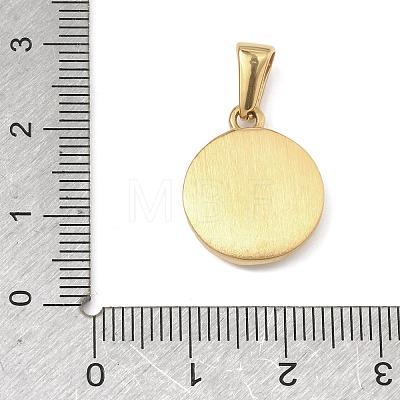 Textured 304 Stainless Steel Pendants STAS-A140-02G-4-1