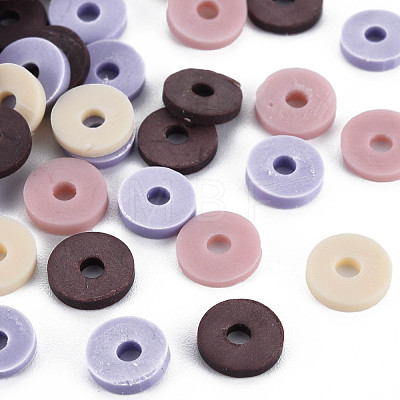 Handmade Polymer Clay Beads Strands CLAY-R089-8mm-T015-1