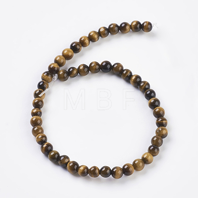 Natural Tiger Eye Beads Strands X-G-G099-4mm-5-1
