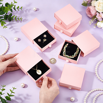 Paper Jewelry Drawer Boxes LS-CON-WH0085-203C-1