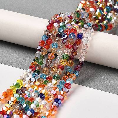 Transparent Electroplate Glass Beads Strands EGLA-A039-T3mm-B29-1