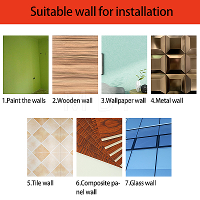 Acrylic Mirror Wall Stickers Decal DIY-CN0001-13B-V-1