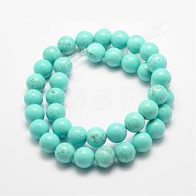 Natural Magnesite Beads Strands G-E384-01-4mm-1