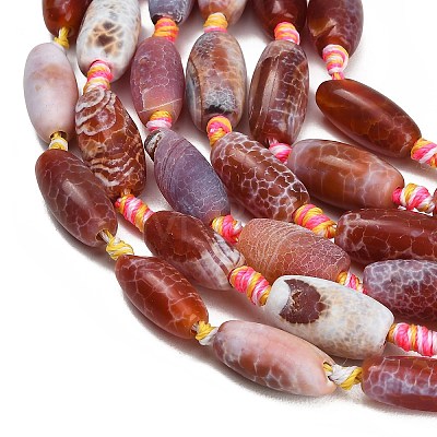 Dyed & Heated Natural Fire Crackle Agate Beads Strands GG-CBAB9C6-A01-02-1
