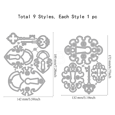 Carbon Steel Cutting Dies Stencils DIY-WH0309-2048-1