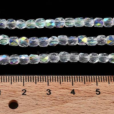 Electroplate Glass Beads Strand X-EGLA-J041-4mm-AB01-1