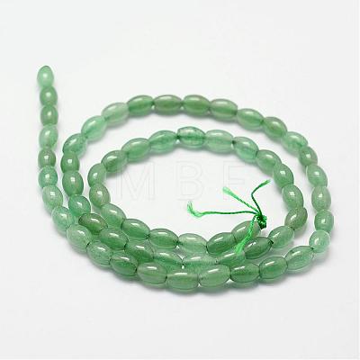 Natural Green Aventurine Beads Strands G-N0175-01A-4x6mm-1