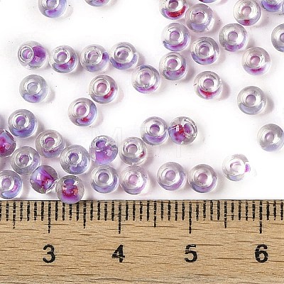 Transparent Inside Colours Glass Seed Beads SEED-A032-04T-1