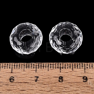 Transparent Glass European Beads GPDL-Q024-14mm-A11-1