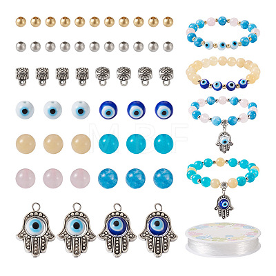 Fashewelry DIY Evil Eye Bracelet Making Kit DIY-FW0001-33-1