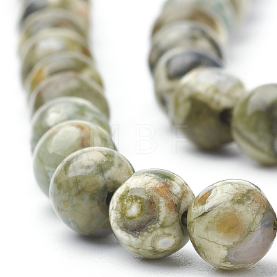 Natural Rhyolite Jasper Beads Strands G-S279-04-6mm-1