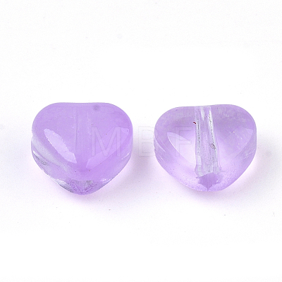 Transparent Spray Painted Glass Beads GLAA-N035-02-A04-1