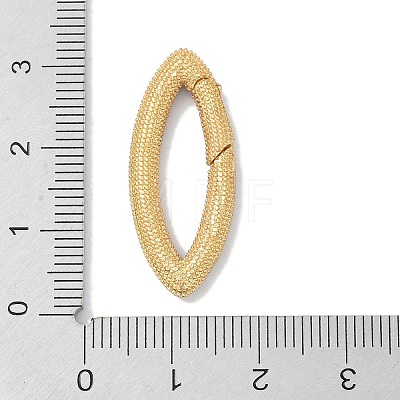 Rack Plating Brass Micro Pave Cubic Zirconia Spring Gate Rings Clasps KK-NH0002-09G-02-1