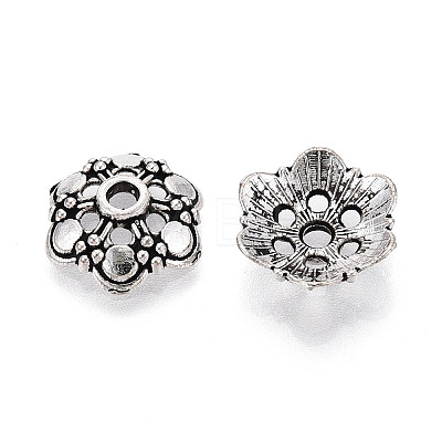Tibetan Style Alloy Bead Caps TIBEB-T004-20AS-1