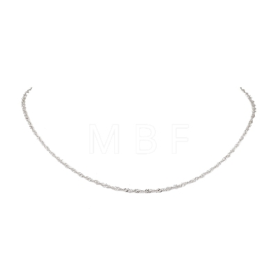 304 Stainless Steel Singapore Chain Necklaces NJEW-JN05167-02-1