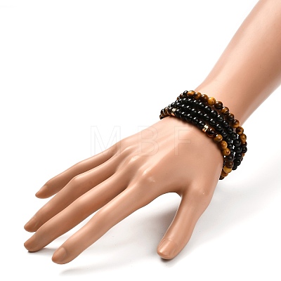 Aromatherapy Energy Stretch Bracelets Set for Girl Women BJEW-JB06736-01-1
