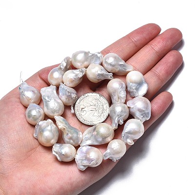 Natural Baroque Pearl Keshi Pearl Beads Strands PEAR-N019-12A-1
