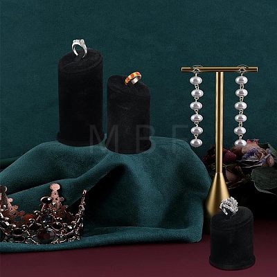 3Pcs 3 Sizes Velvet Ring Displays RDIS-WH0001-16-1
