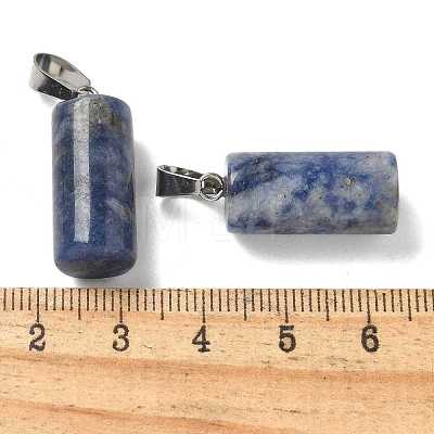 Natural Blue Spot Jasper Pendants G-B127-17P-03-1