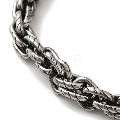 316 Surgical Stainless Steel Rope Chain Bracelets BJEW-Q349-15AS-1