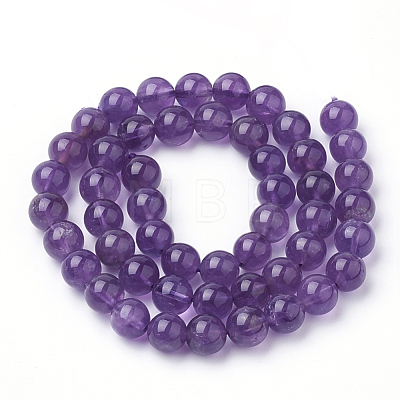 Natural Amethyst Beads Strands G-Q961-17-5mm-1