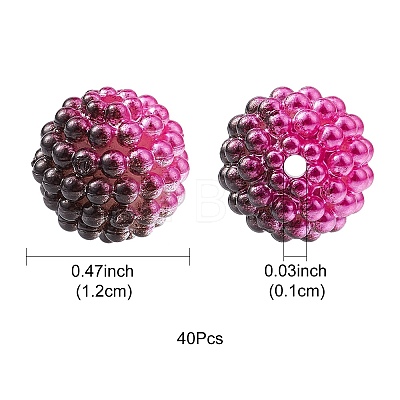 Imitation Pearl Acrylic Beads OACR-FS0001-42H-1